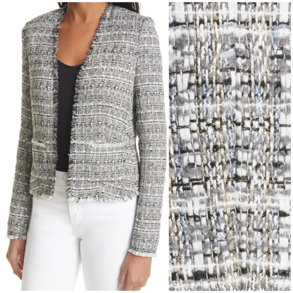 L’AGENCE Adette Grey Tweed Blazer - Picture 12 of 14